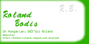 roland bodis business card